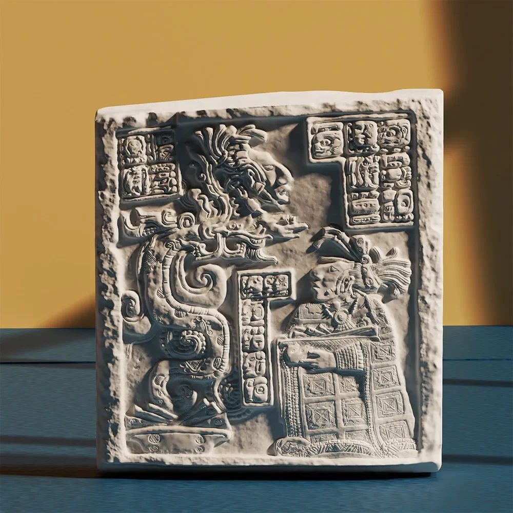 Maya Civilization Relief Painting Art Aromatherapy Plaster Statue Sculpture Decorative Ornament Gift