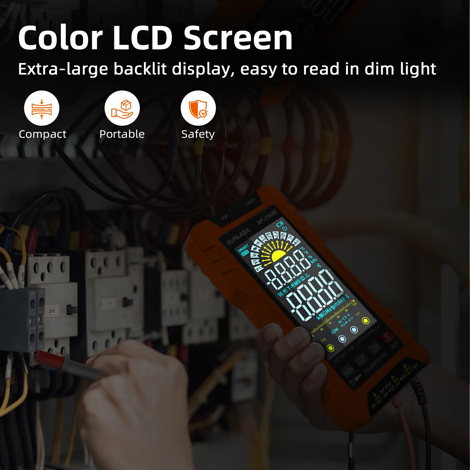 Smart Auto-Ranging True RMS Digital Multimeter, 6000 Count, NCV Non-Contact Voltage Detection, Resistance-Capacitance Testing
