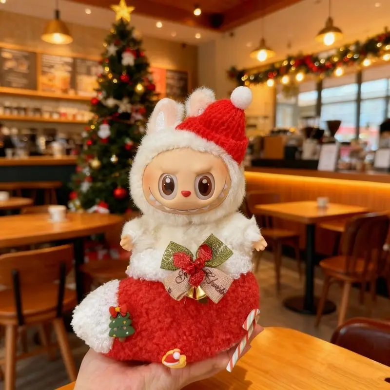 

Подходит для праздничных носков Labubu 17 см, комплекты одежды, рождественские подарки, аксессуары для кукол, рождественские наборы, праздничные подарки, рождественский комплект