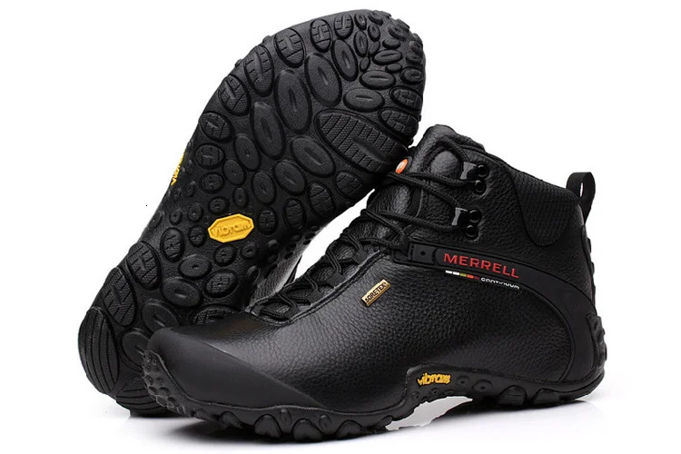 Original Merrell Men Outdoor Sneakers Leisure Tourism Wearable Genuine Leather Climbing Mountaineering Sports Shoes Eur39-44