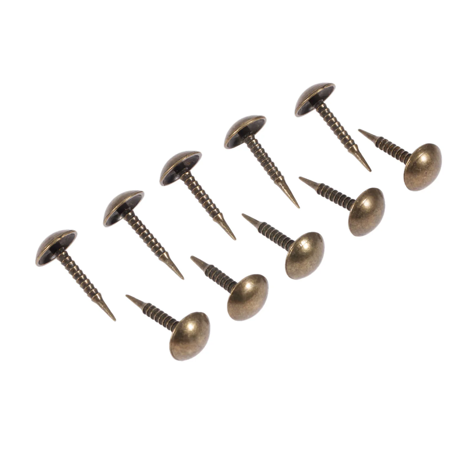 DRELD 100Pcs Antique Brass Upholstery Nail Jewelry Wood Box Sofa Decorative Tack Stud Pushpin Doornail Furniture Hardware 8*15mm