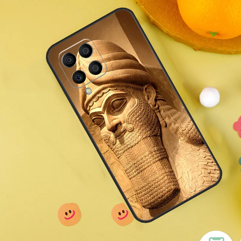 Lamassu Assyrian Winged Lion For Samsung Galaxy M54 M34 M14 M12 M32 M52 M53 M33 M13 M20 M21 M51 M15 M55 M31s M30s Case