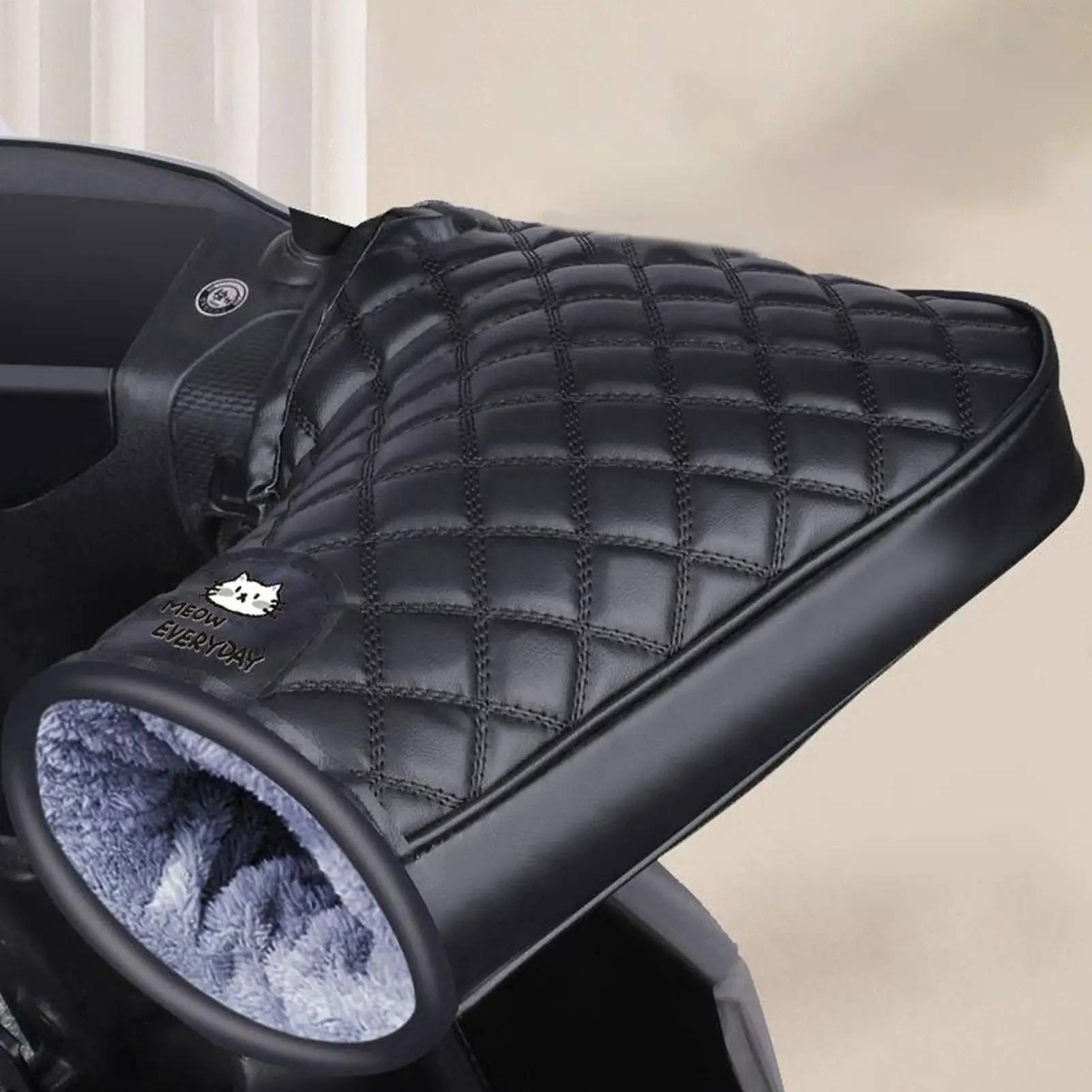Motorcycle Handlebar Mitts Winter Waterproof Hand Muffs Windproof Handlebar Fingerless Gloves for Cold Weather Riding for Motor