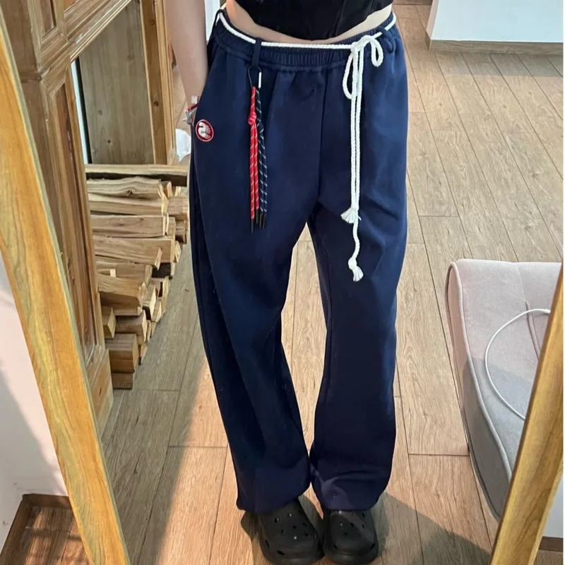 

American Style Jazz Dance Hip-hop Sports Sweatpants Men Women Emo Grunge Jogging Sweatpants Vintage 90s Wide Leg Trousers Y2k