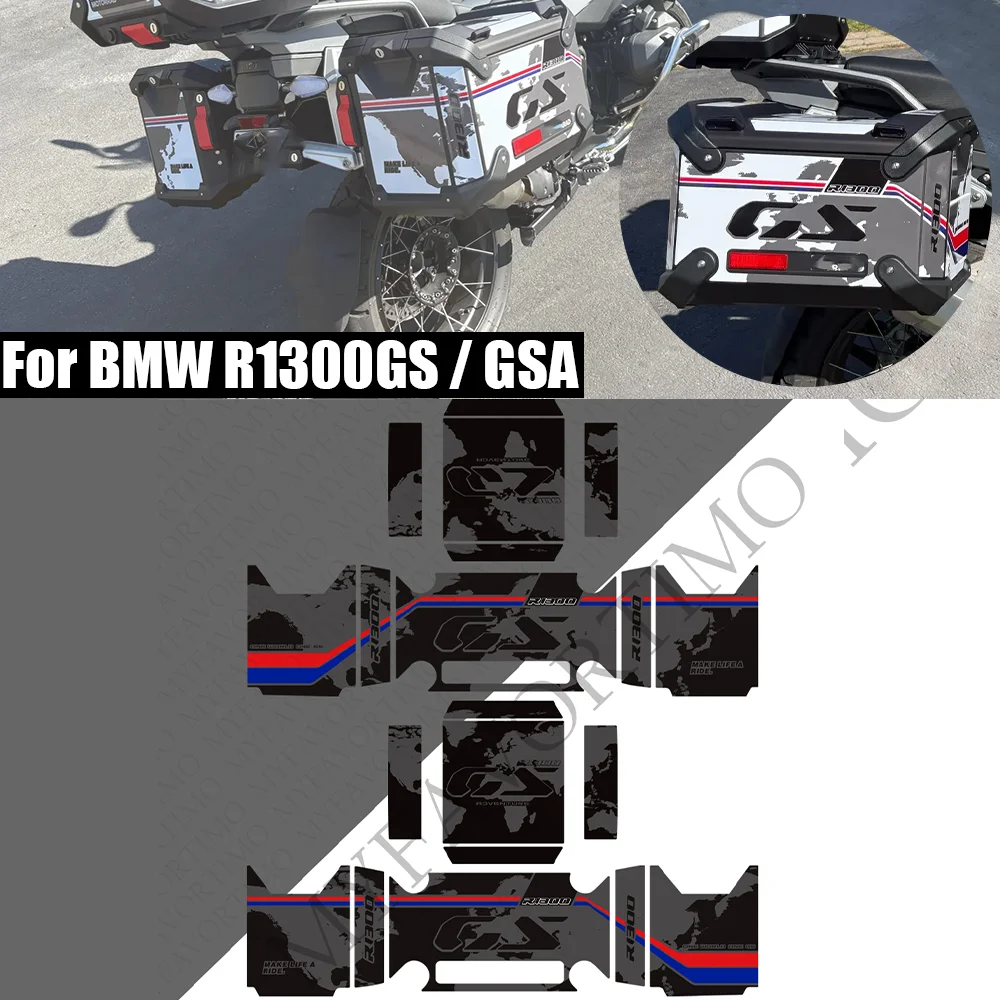 For R1300GS R1300GSA ADV R1300 GS GSA Adventure Rallye Luggage carrier Trunk Luggage Panniers Aluminium Cases Stickers Decal