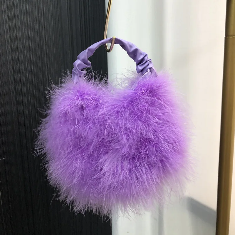 Moda luksusowe strusie pióra marka kolacja torby wieczorowe dla kobiet wesele kopertówki Tote Bag damska mała torebka torebka