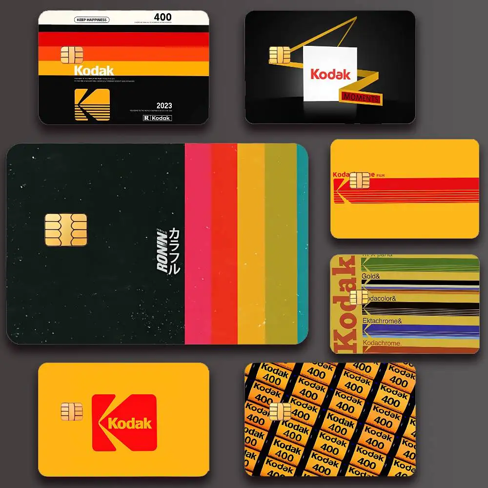 K-Kodak Logo K Poster Credit Skin Cover Card Stickers 4PCS Film Bus Pass Front Decoration Bank Debit Waterproof