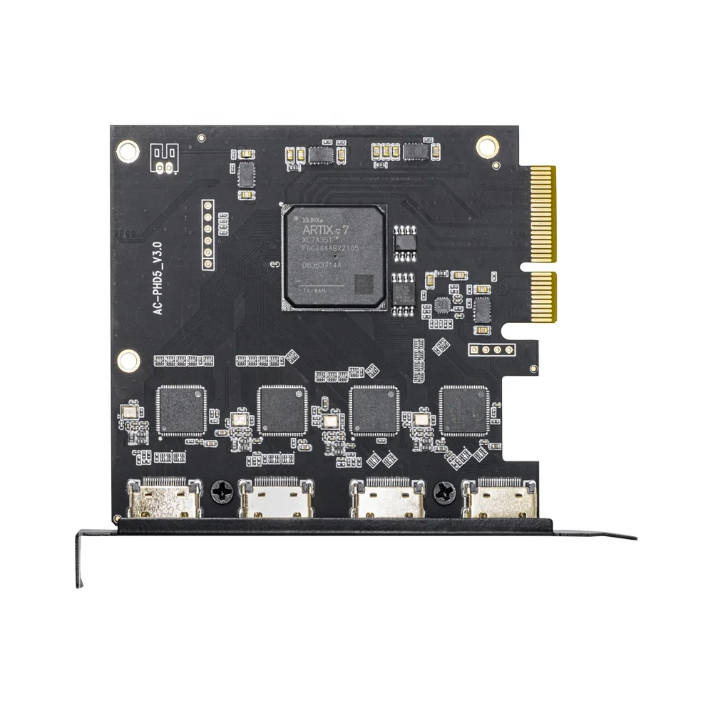 UNISHEEN UC3540H لعبة 1080p60 Vmix OBS تدفق Win10 لينكس 4 قناة HDMI صندوق بطاقة التقاط الفيديو PCIe