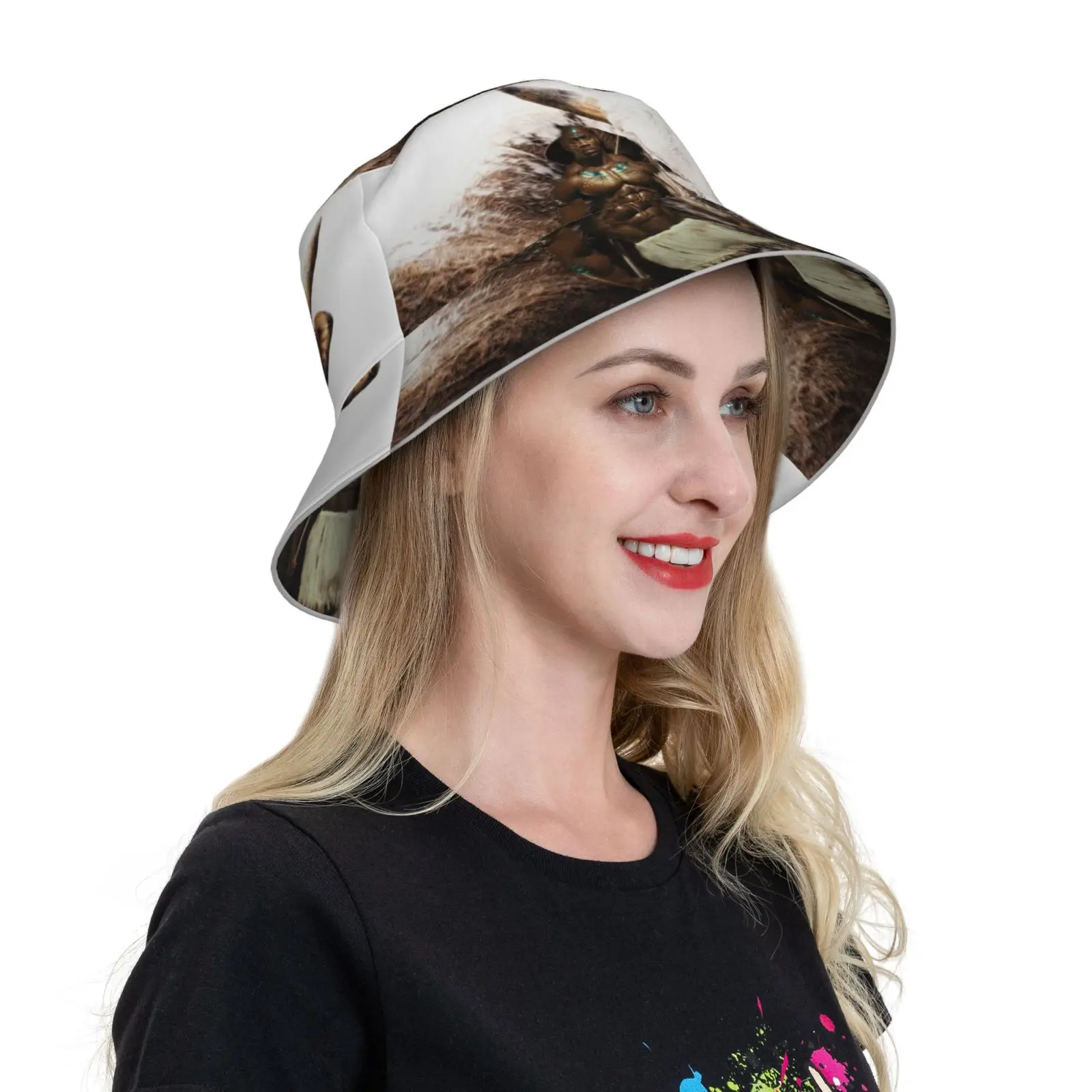 The Artist Bucket Hat Fashion Soft Personalized Pattern Gift Cap Artist Mutant Turtle Knife Funny Green