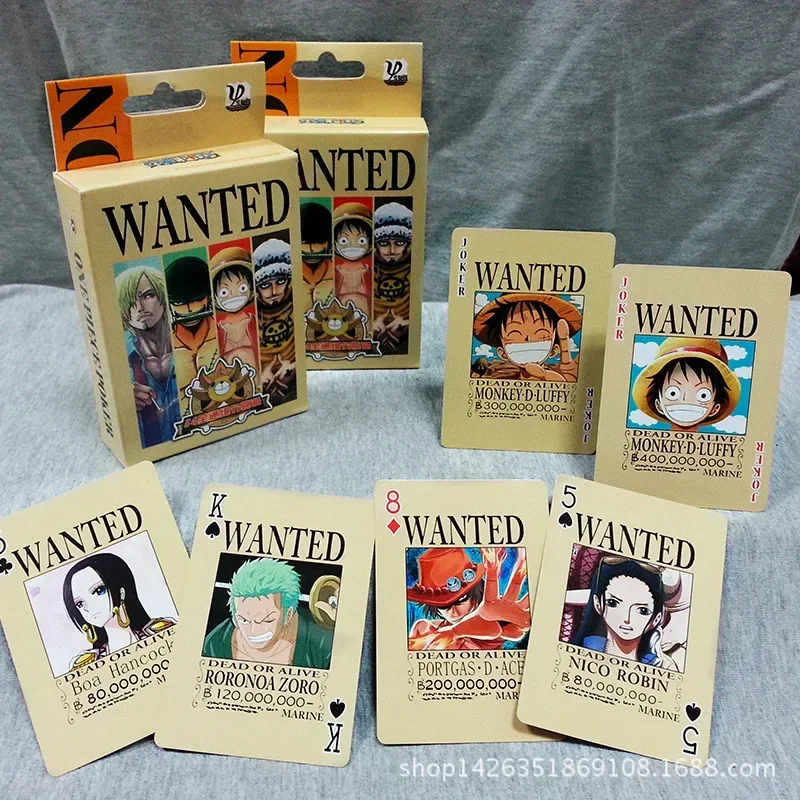 5 TYPES One Piece Monkey D Luffy Tony Tony Chopper card Poker Model Indoor family games HOME toys Gift Monkey D Luffy