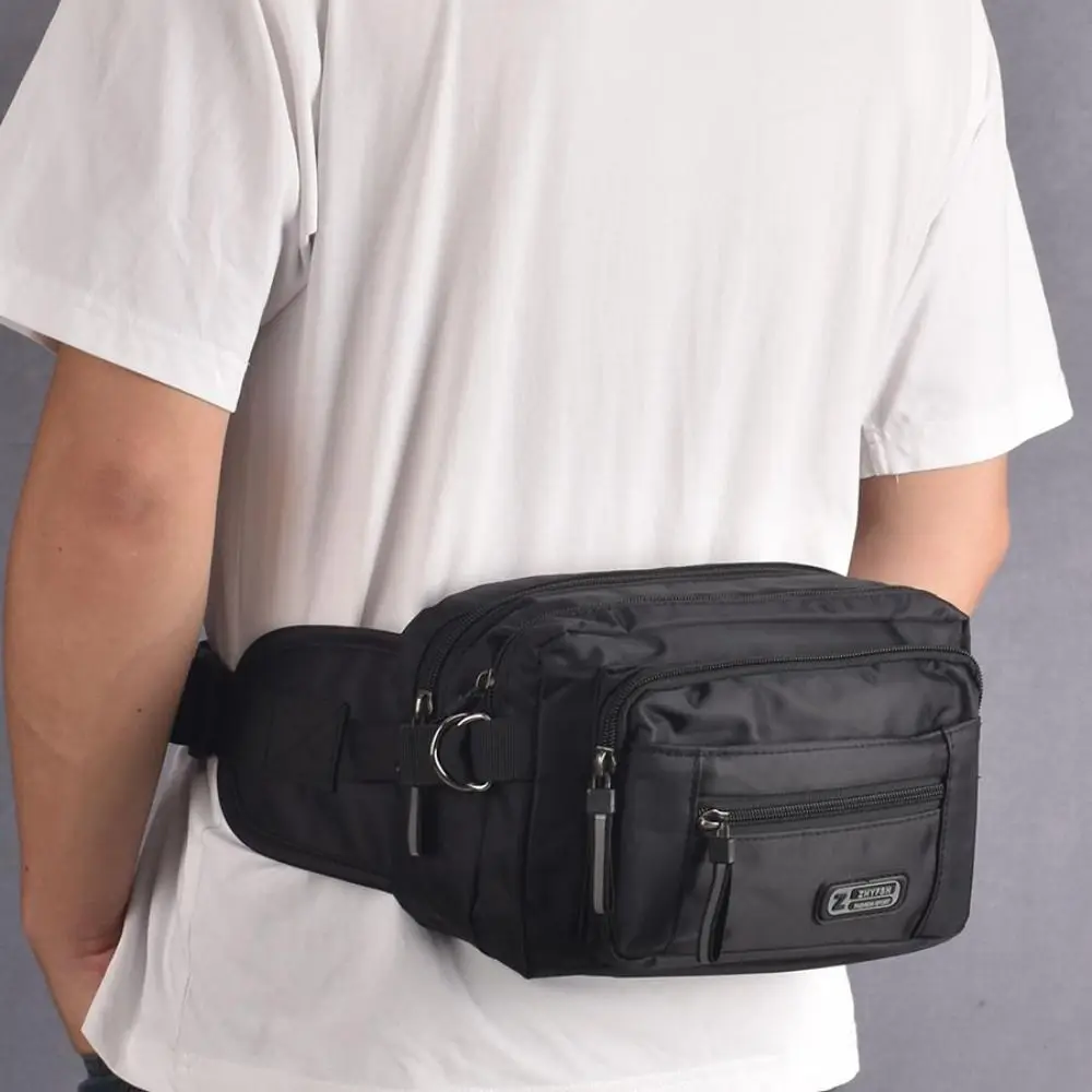 

Casual Multi Layer Waist Bag Large Capacity Adjustable Shoulder Strap Sport Chest Bag Wallet Crossbody Bag Fanny Pack Unisex