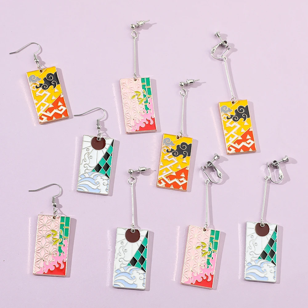 Anime Cartoon Periphery Fashion Earrings Creative Personality Ear Clip Cosplay Party Jewelry Accessories Gifts for Women Men