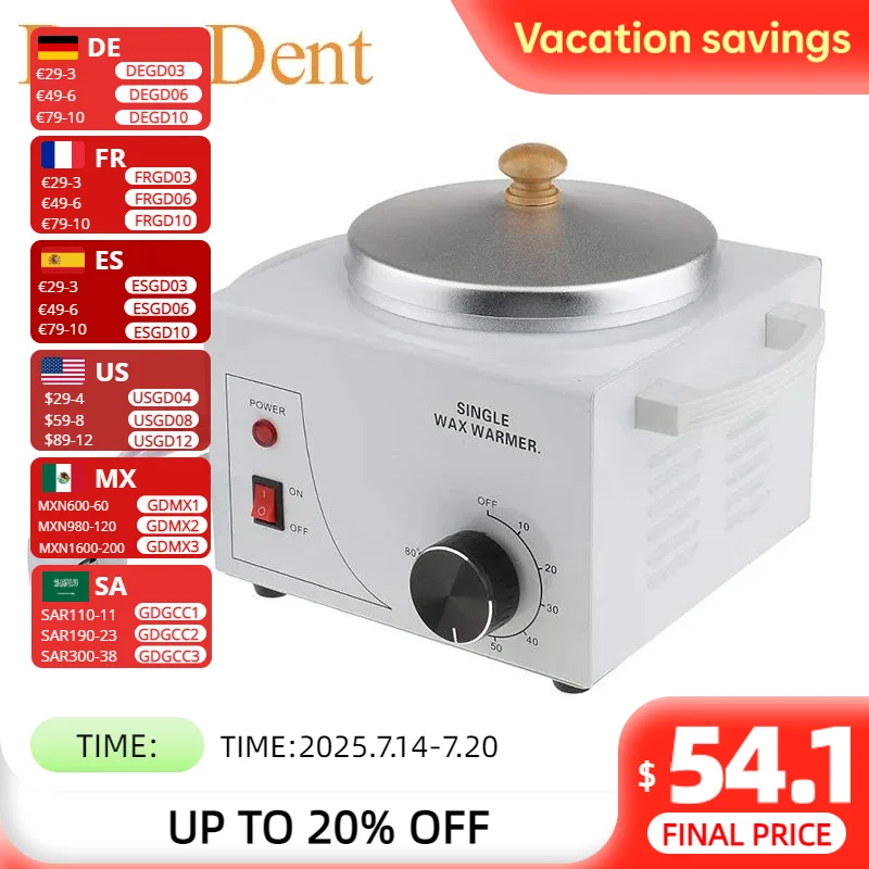 

New Wax Heater Single Pot Metallic Electric Waxing Machine Hot Waxing Paraffin Waxing for Professional Salon