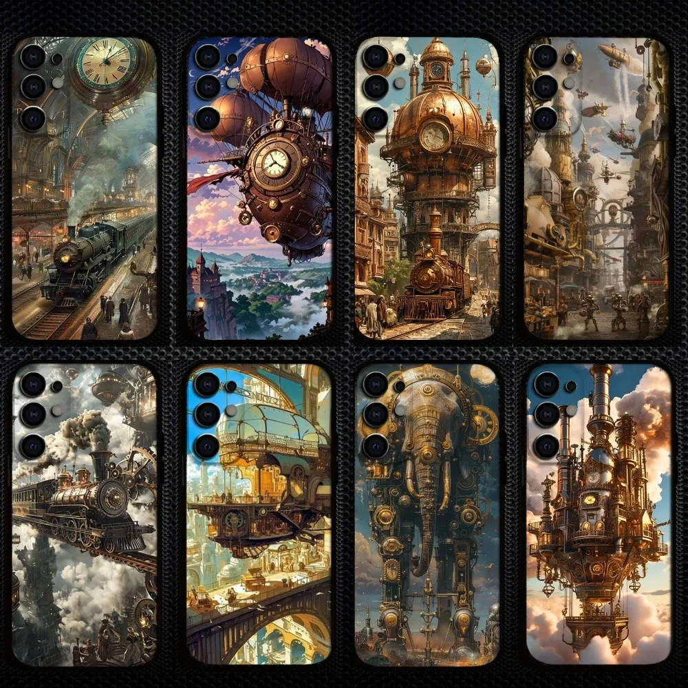 

Steampunk architecture Phone Case For Samsung S25/S24/S23/S22/S21/S20/Plus,Fe,Lite/Others Black Cover