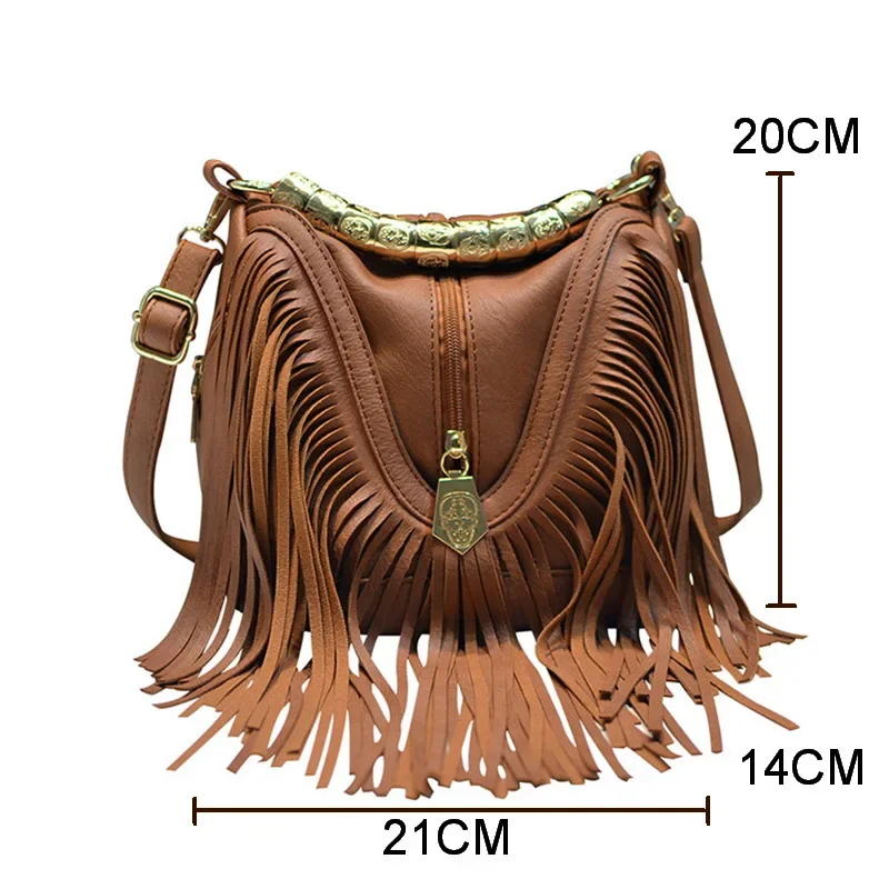 Fashion Tassel Women Small Shoulder Bag Ladies Vintage Handbag Woman Messenger Bag Female Fringed Crossbody Bags Bolsas De Mujer