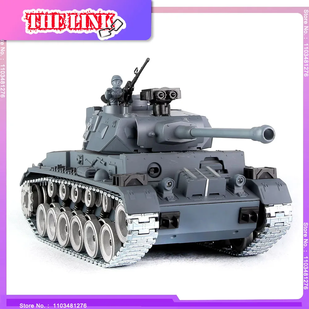 Germany Panther lll 1:18 Remote Control Military RC Tank That Shoot BBS with Smoke, Sound and Light Military Toys for Kids Gifts