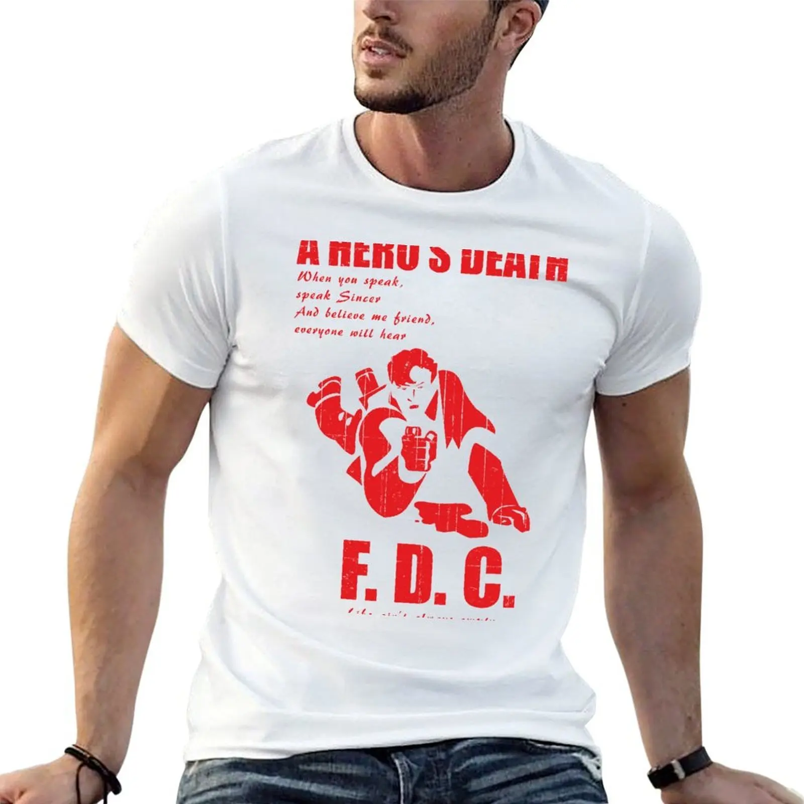 

A hero's death FDC T-Shirt t shirt man designer cotton tshirt 100% man tshirt T-shirt