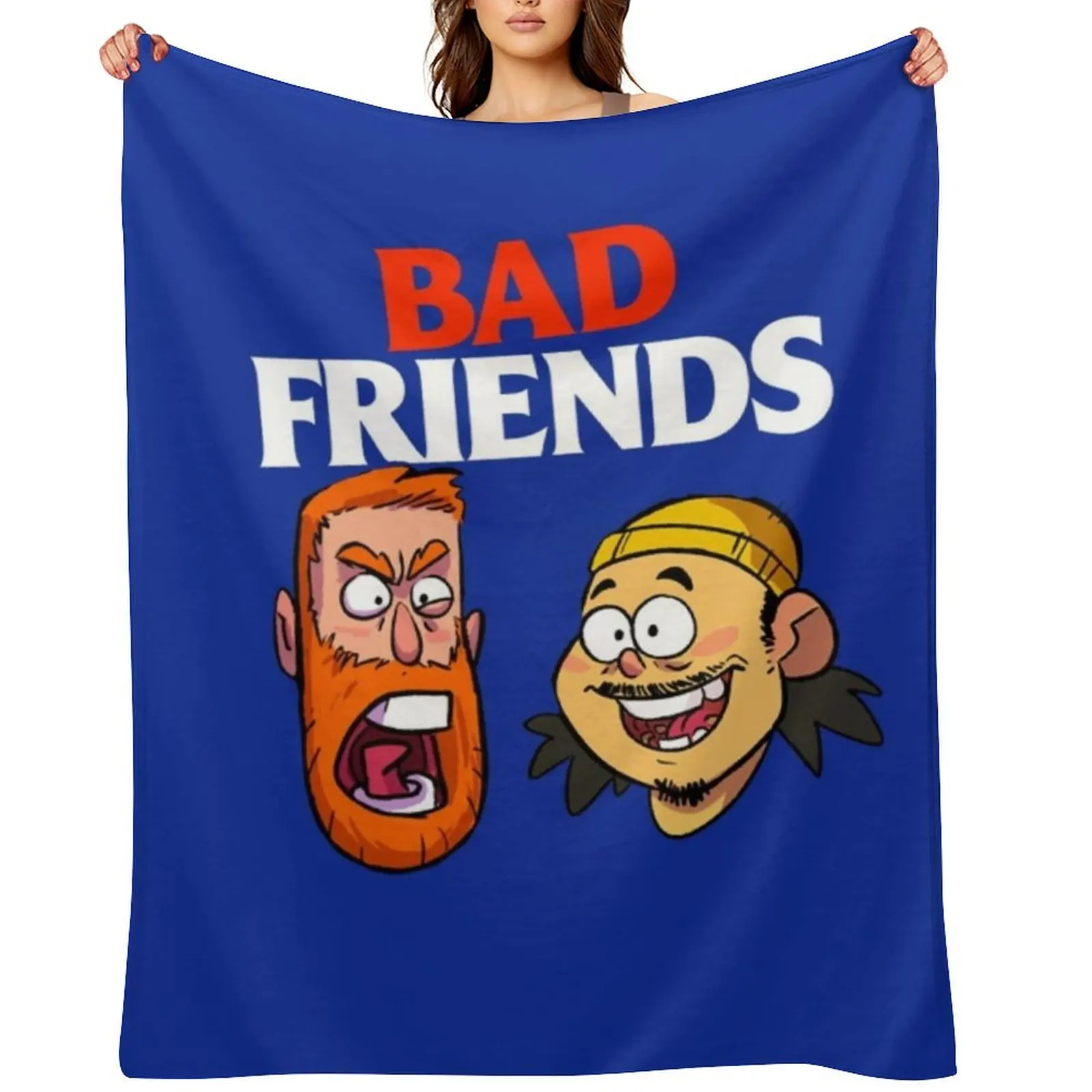 Bad Friends Podcast Merch T-ShirtBad Friends Podcast T-Shirt_by SneakerartShop_ Throw Blanket Decorative Throw Blankets