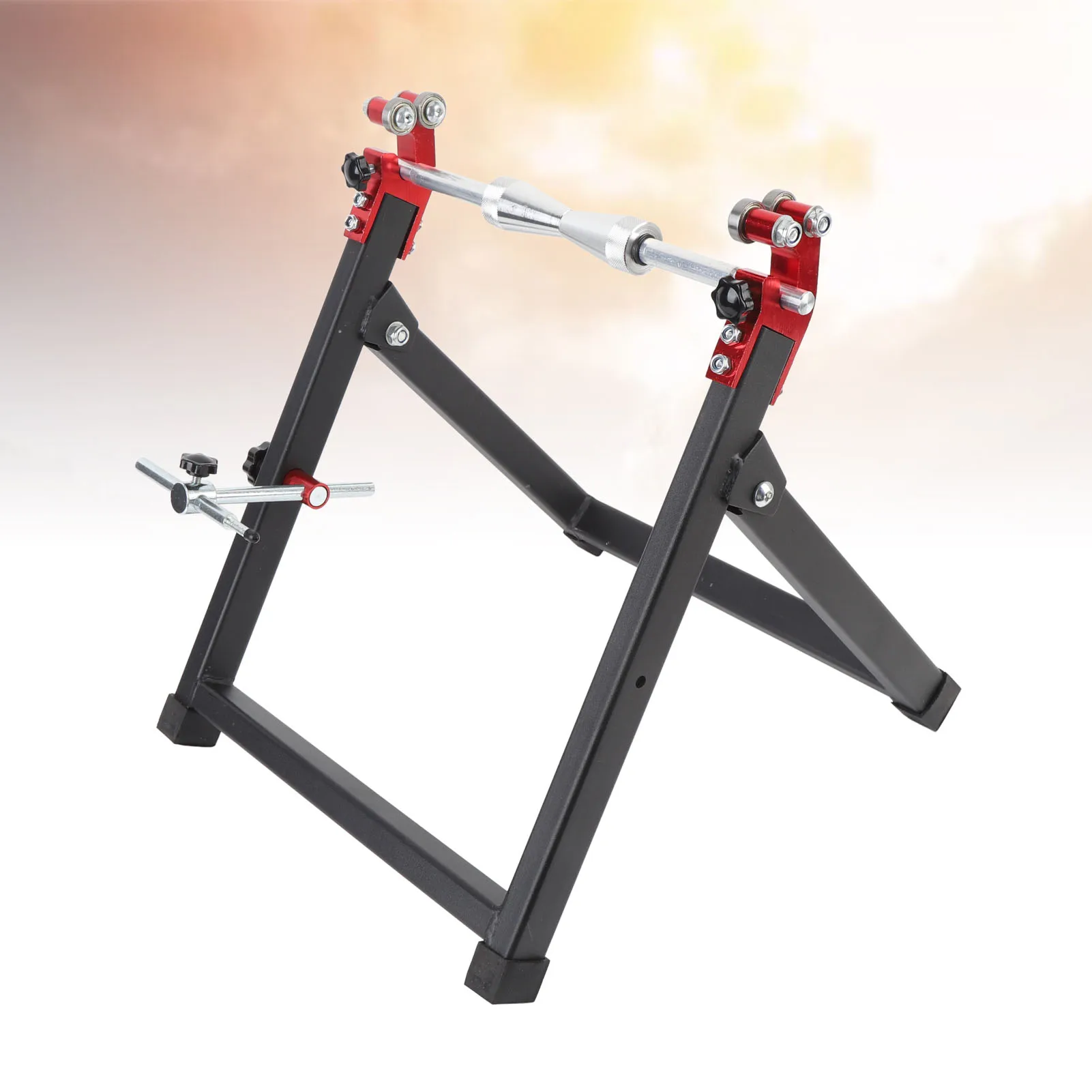 

Motorcycle Wheel Truing Stand Foldable Motorcycle Wheel Balancer Stand Easy To Operate Heavy Duty Steel for Sport Dirt Bikes