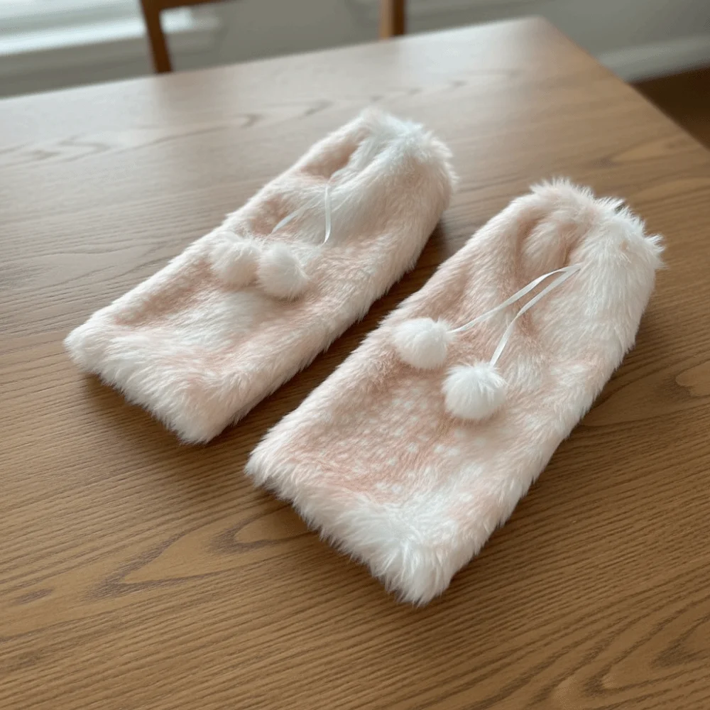 Винтажные зимние гетры в палевую горошек, меховые шариковые чехлы для ног, пушистые гетры Kawaii Lolita JK, чехлы для ног, уличная одежда