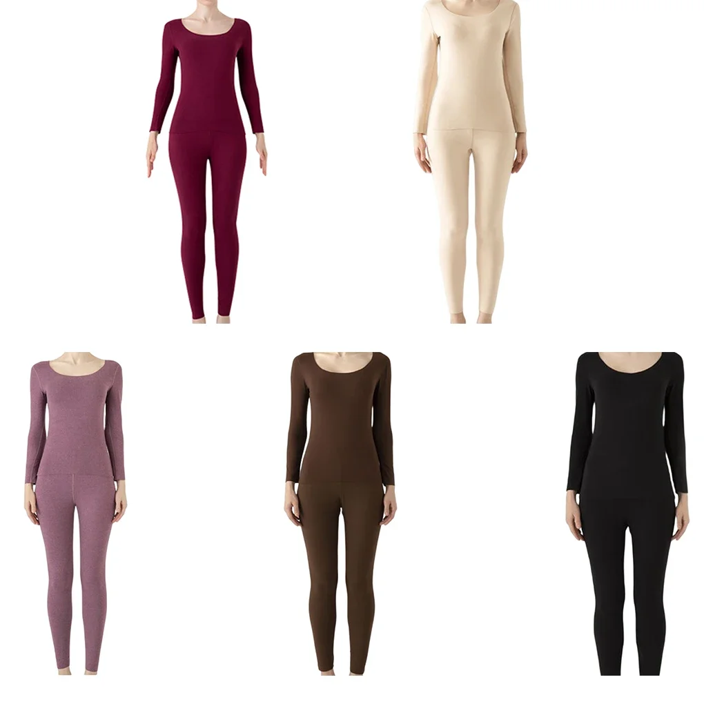 Women Long Johns Bottoming Underwear Set Cold Weather Thermal Baselayer