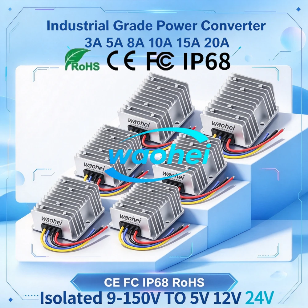 Isolated 9-150V 12V 24V 36V 48V 60V 72V 100V to 5V 12V 24V DC Buck Step Down Converter Less Interference Voltage Regulator CE