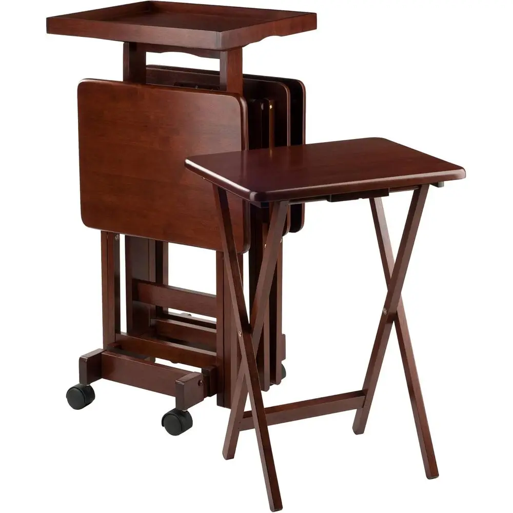 

6-Piece Snack Table, Walnut (94828)