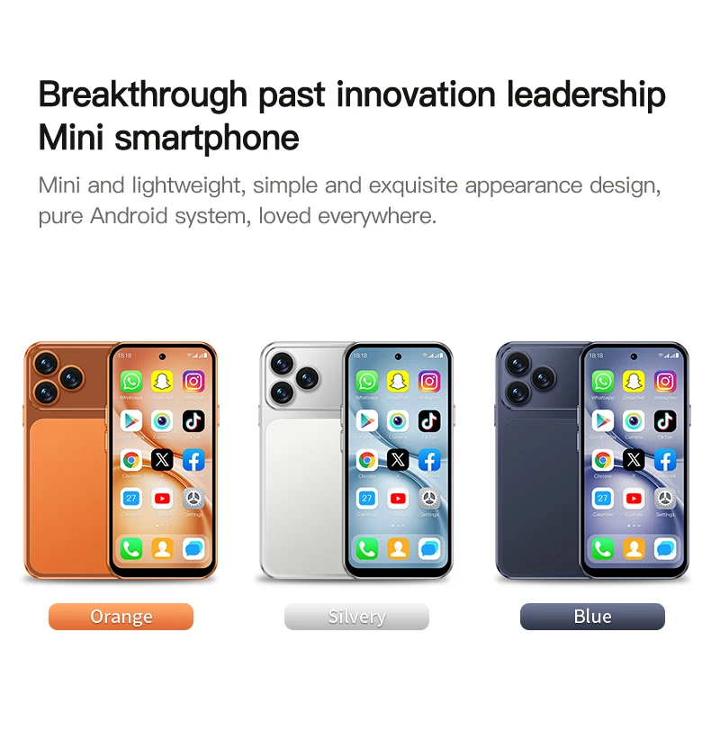 SERVO Mini 4G Smartphone 4.5" HD Android 10 Dual SIM Standby Face Unlock 2GB+16GB 3GB+64GB WiFi GPS Pocket Backup Mobile Phone