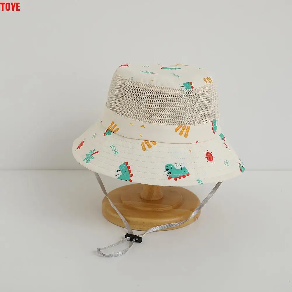 

New Summer Baby Bucket Cap Cartoon Animal Breathable Boys Girls Sunhat Cute Mesh Fisherman Caps 3-8y