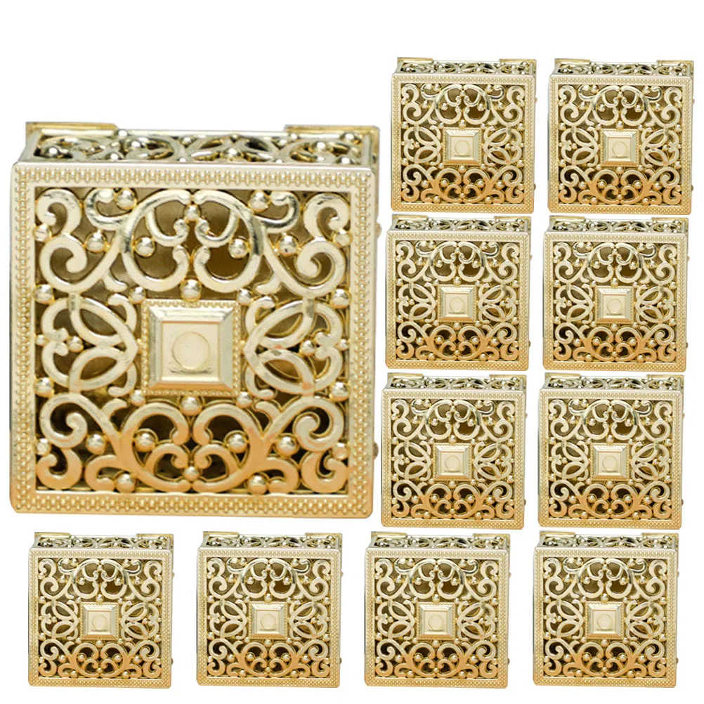 

12Pcs Candy Boxes European Style Hollow Reusable Wedding Favor Boxes for Party Treats Jewelry Small Gifts Storage