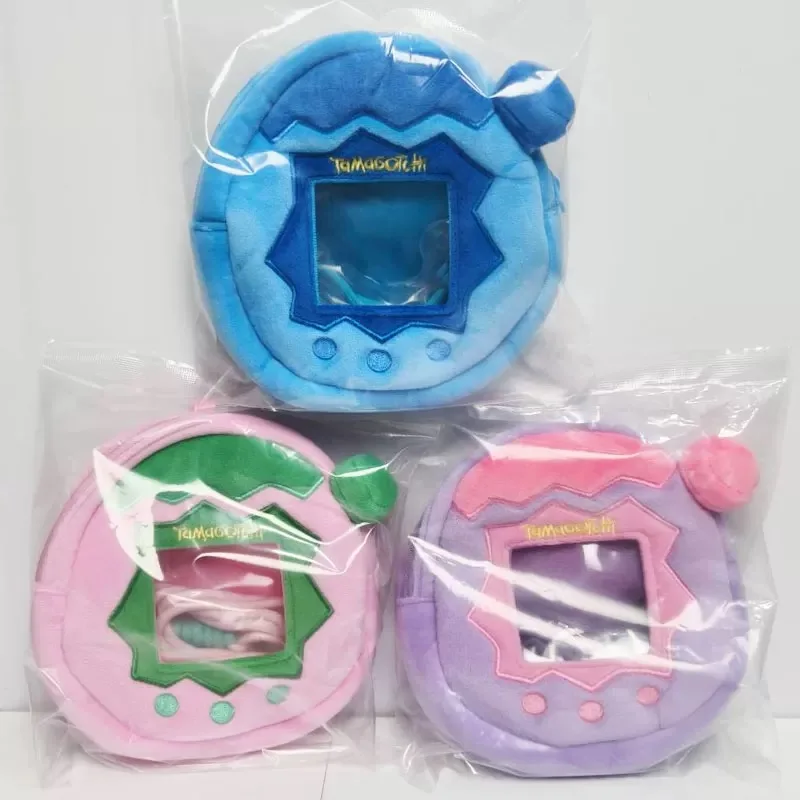 Bandai Genuino Tamagotchi Memetchi Mimitchi Simpatico Peluche Ciondolo Elettronico Pet Borsa di Immagazzinaggio in Stile Macchina Custodia per Auricolari Regali