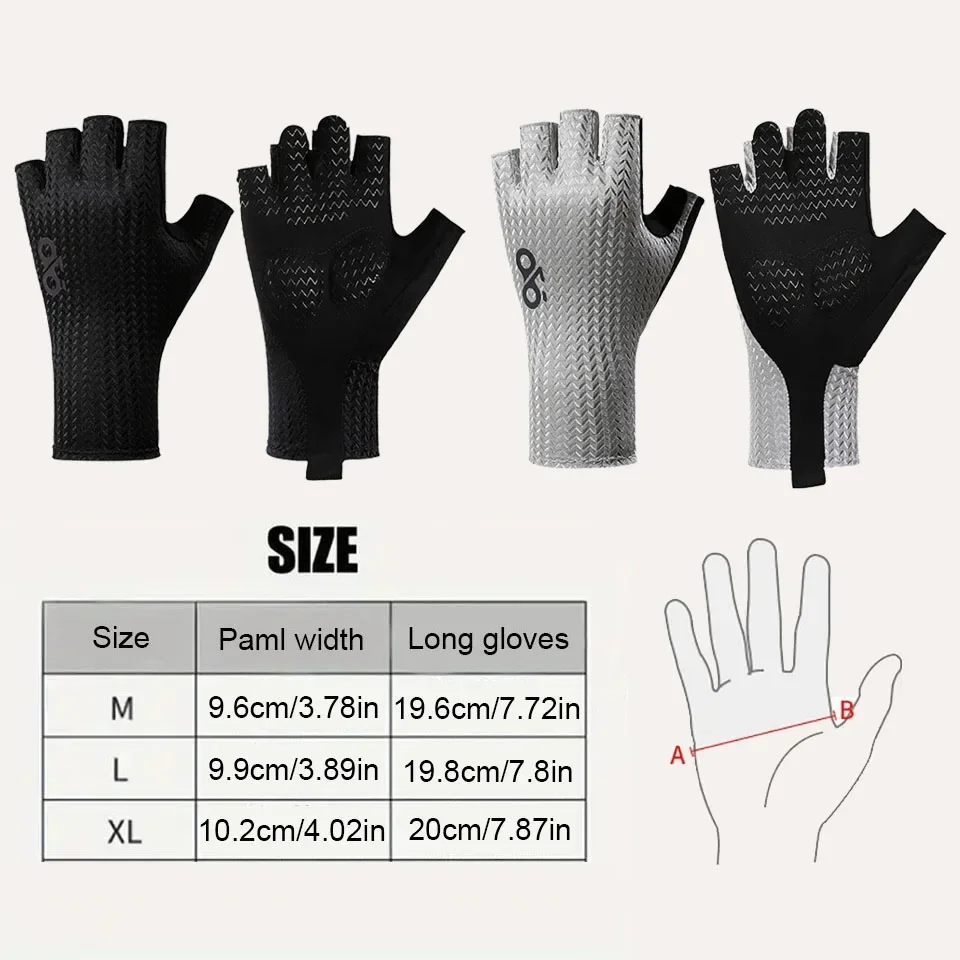 

Half Finger Gloves For Cycling & Fishing - Anti-slip Shock-absorbing Palm - Outdoor Sports Gloves For Men Women Spring Summer
