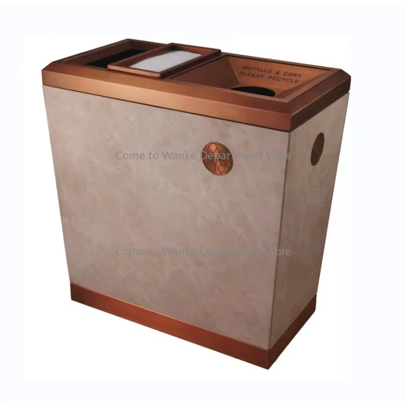 

5 Star Hotel Lobby Recycling Marble Bin With Ashtray