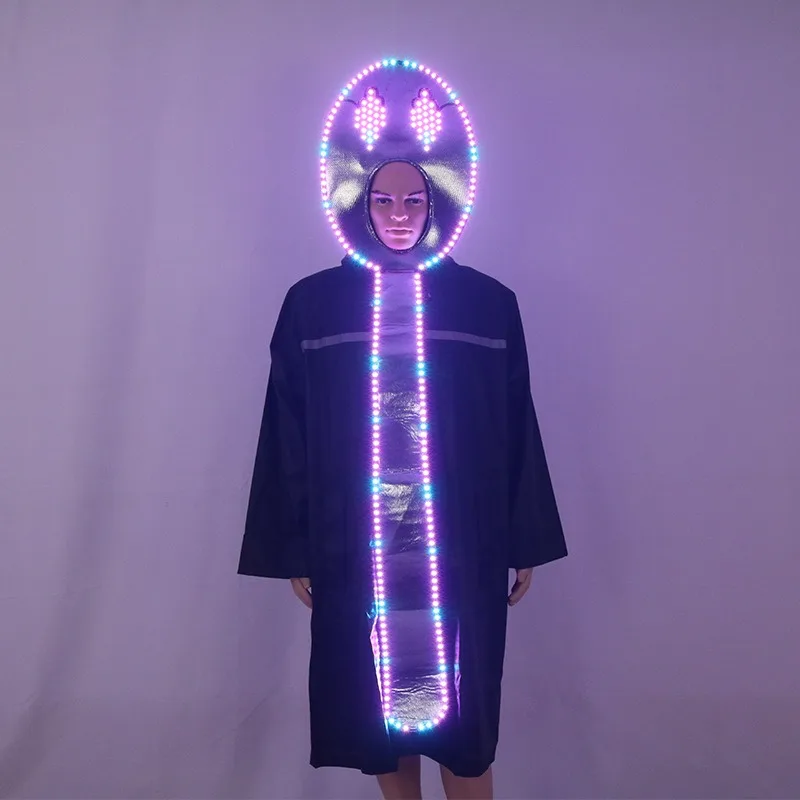 هالوين زوجين مضحك LED ازياء الرجال النساء حفلة تنكرية الكرة مرحلة الأداء تأثيري توهج الظلام وتتسابق ملابس الحفلات جديد #3