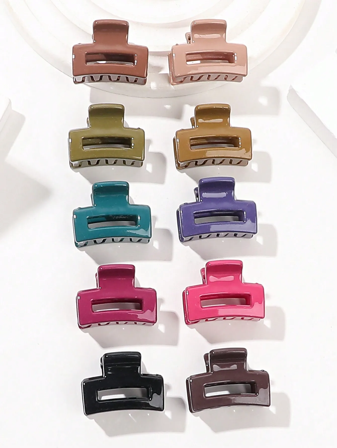 10Pcs Mini Different Color Hair Claw Clips for Women Girls,1\