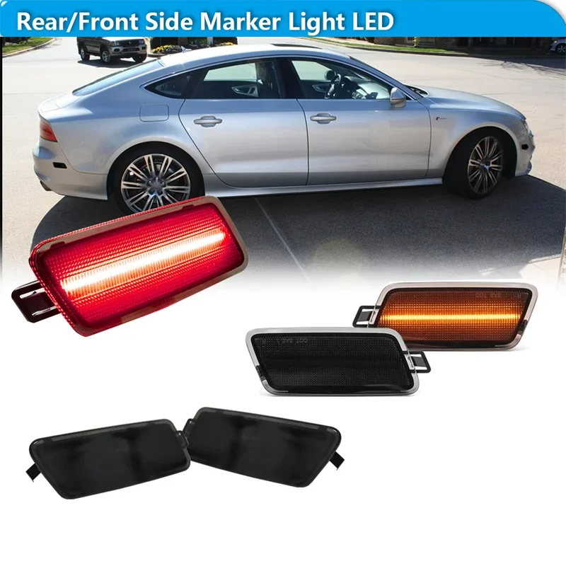 

For Audi A7 S7 RS7 Type 4G8 Car LED Front Rear Bumper Side Marker Turn Signal Lights Parking Lights Fender Flare Lamp 2012-2018