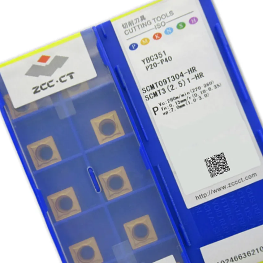 

SCMT09T304-HR YBC351/SCMT09T308-HR YBC351 SCMT32.51 SCMT32.52 ZCC.CT Твердосплавные вставки с ЧПУ для стали P20-P40 10 шт./кор.
