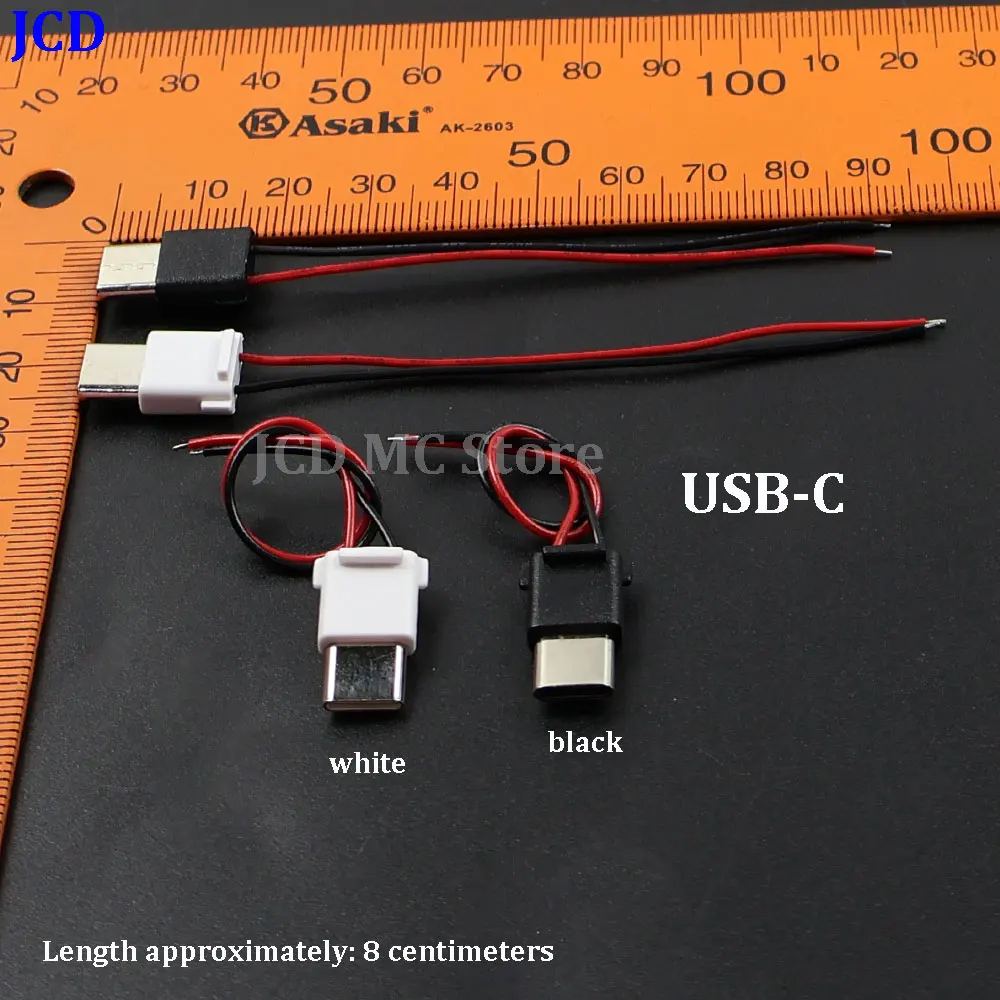 Type-C Welding Wire Type Male Waterproof 2-Pin with Wire 5A High Current Plug Waterproof Connector with Resistors Capacitors