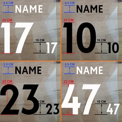 2017-2023 Customized Black White 23# 7# 10 Super A Retro name number Sets stamping patches badges Heat Transfer Printing Sticker