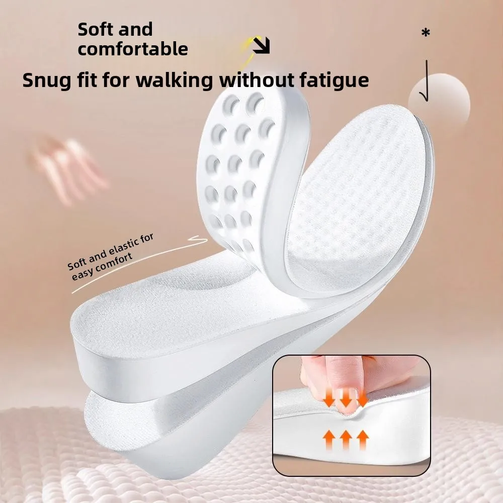 Professional Women's 5cm Heightening Shoe Inserts Invisible Full Palm 10cm 8cm Men's Comfortable Non-tired Walking Insoles