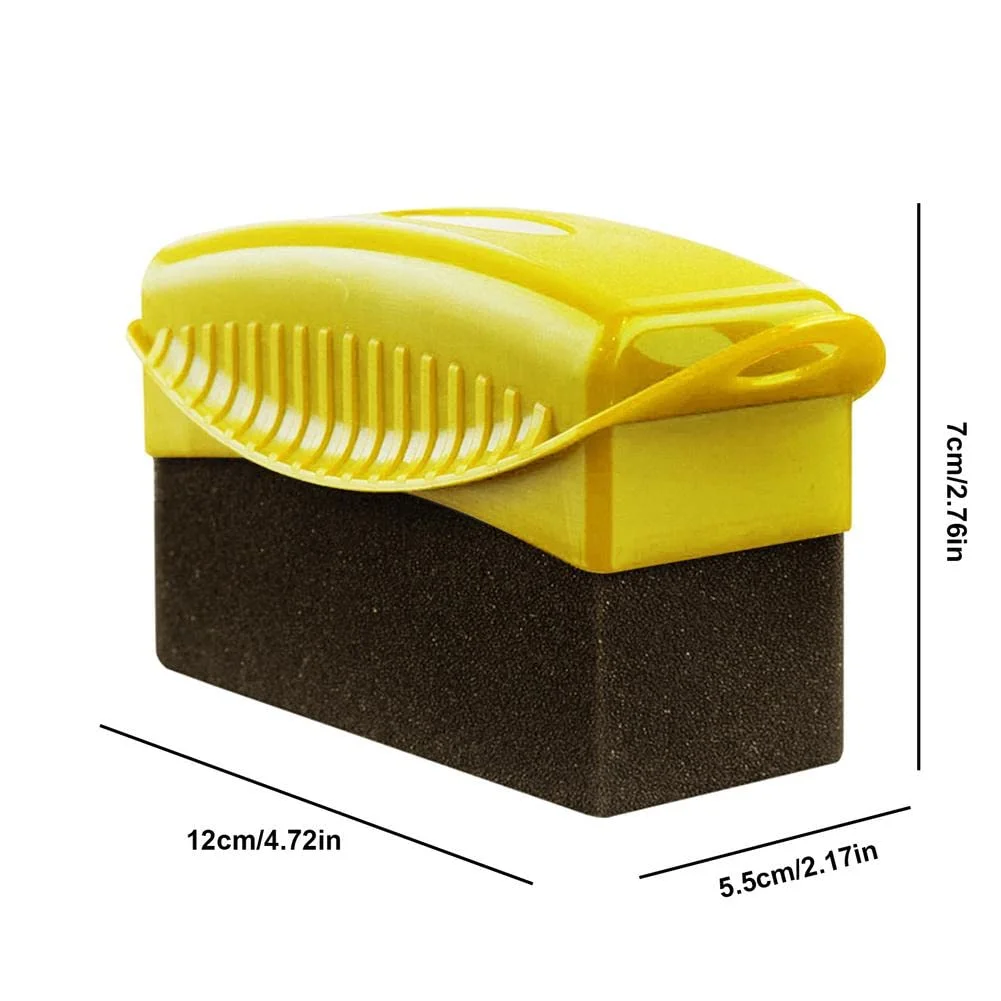 1pc Tire Cleaning Sponges Car Tire Shine Applicator Pads with Lid Non-Shedding Reusable Sponges for Auto Detailing & Wheel Care
