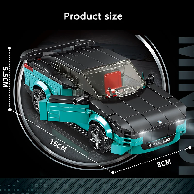 Offroad-SUV-Bausteinmodell, Abenteuerfahrzeug DIY-Montage-Bausteine Spielzeug, Sportwagen, Oldtimer-Limousine, Auto-Spielzeug ﻿ – Detail 9