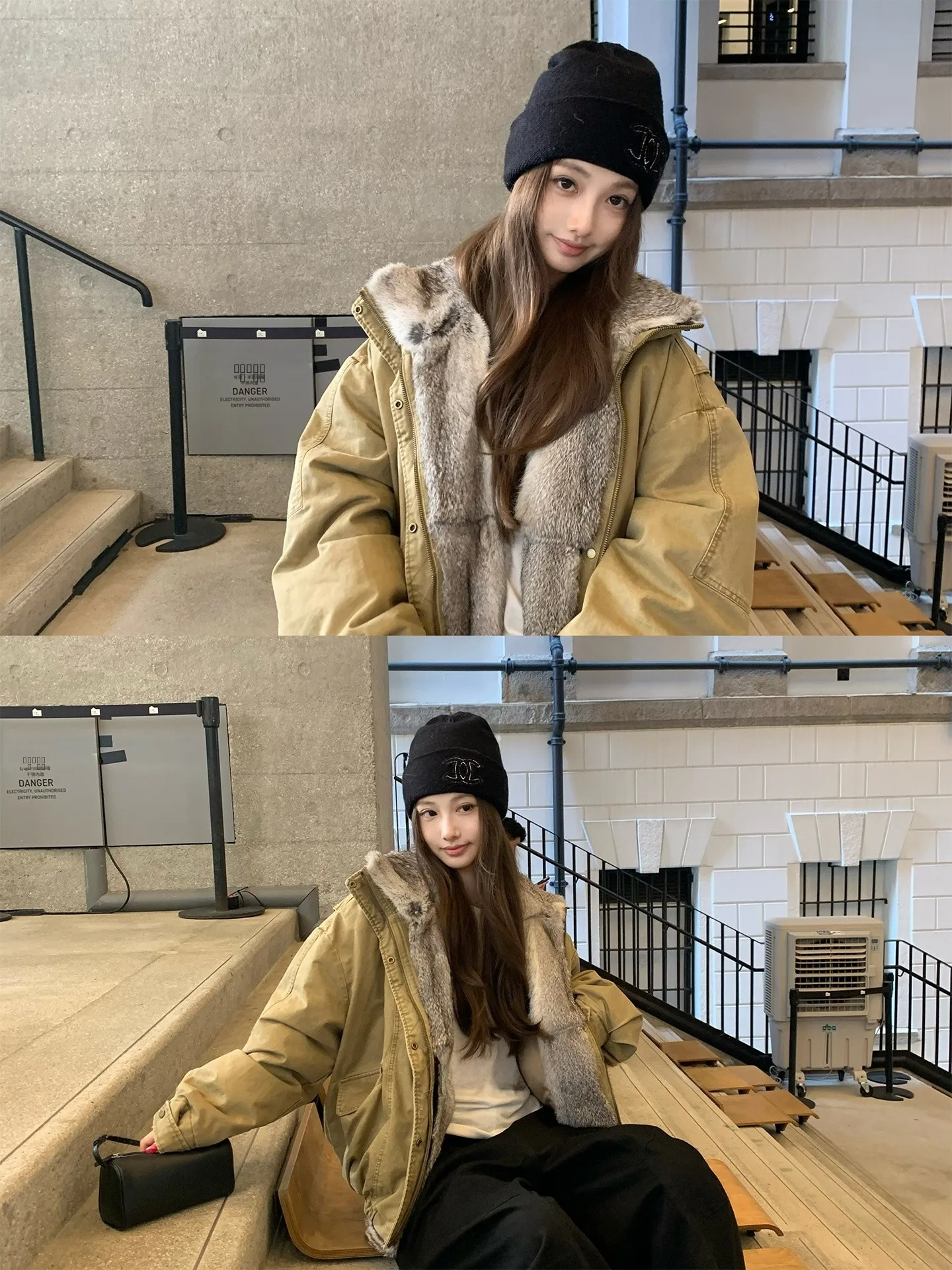 

Осенне-зимняя женская парка Jaet Du down, пальто с воротником из 90% белого кроличьего меха, повседневное пальто с длинной застежкой-молнией