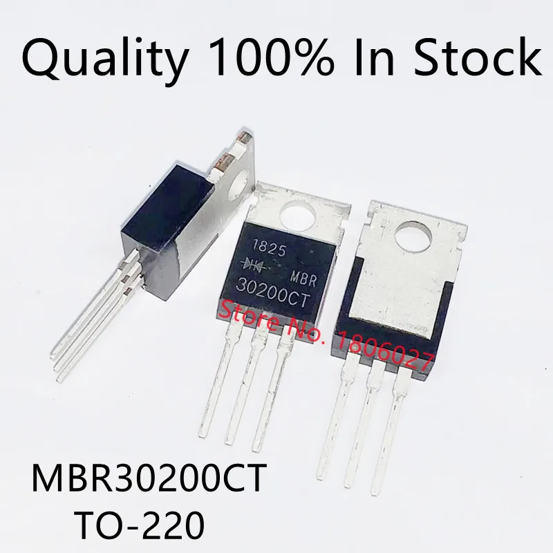 10pcs/lot   MBR30200CT Schottky rectifier diode 30A200V in-line TO-220 B30200G