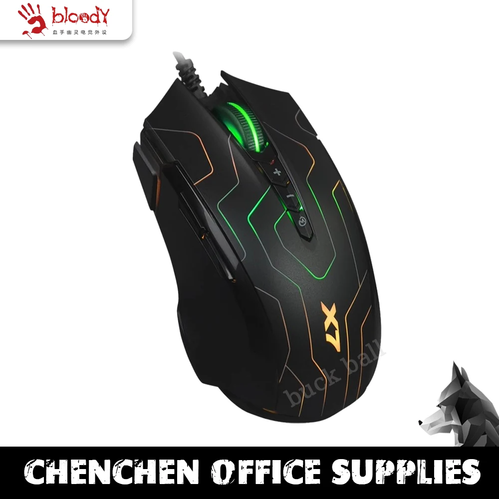 A4tech X7 X89 Gamer Mouse Wired Lightweight PAW3212 RGB Light 2400DPI Macros Office E-Sport CSOL Gaming Mouse For Laptop PC Gift