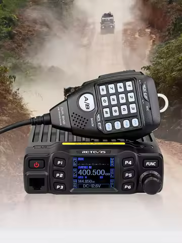 Retevis RT95 Mobile Ham Radio Two-way Car Radio VHF UHF Dual Band Mobile Radio Station Transceiver Base Station for Camping