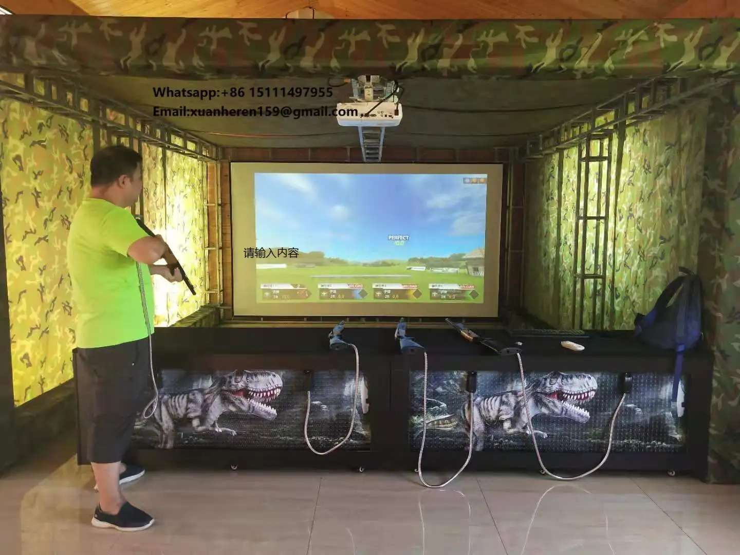 AR Interactive Shooting Wall Projection Game CAVE System Virtual Shooting Simulator VR AR Theme Park Solution for Playground