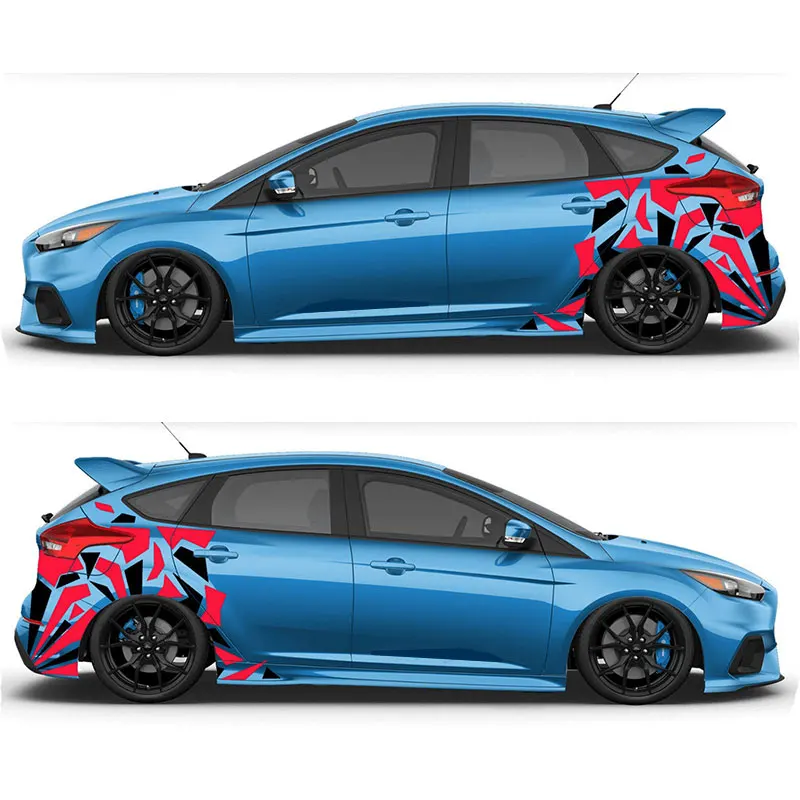 Forma angolare per adesivo per auto accessori esterni decorazione Kit mimetico laterale Wrap Camo Tuning Styling decalcomania in vinile impermeabile