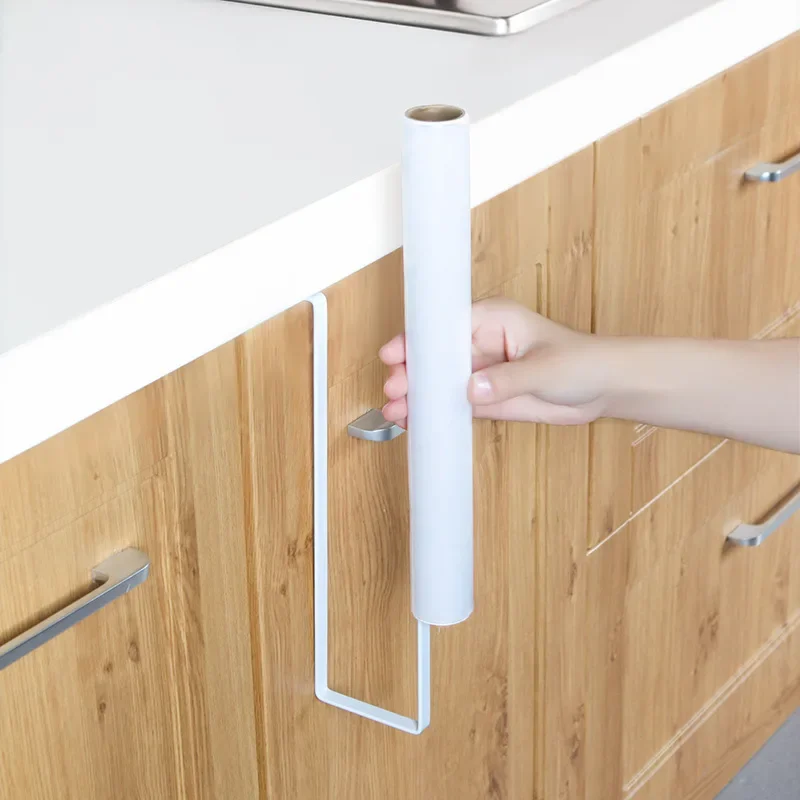 Iron Metal Kitchen Tissue Holder Bathroom Towel Rack Toilet Roll Paper Holder Cabinet Storage Rack Kitchen Accessories