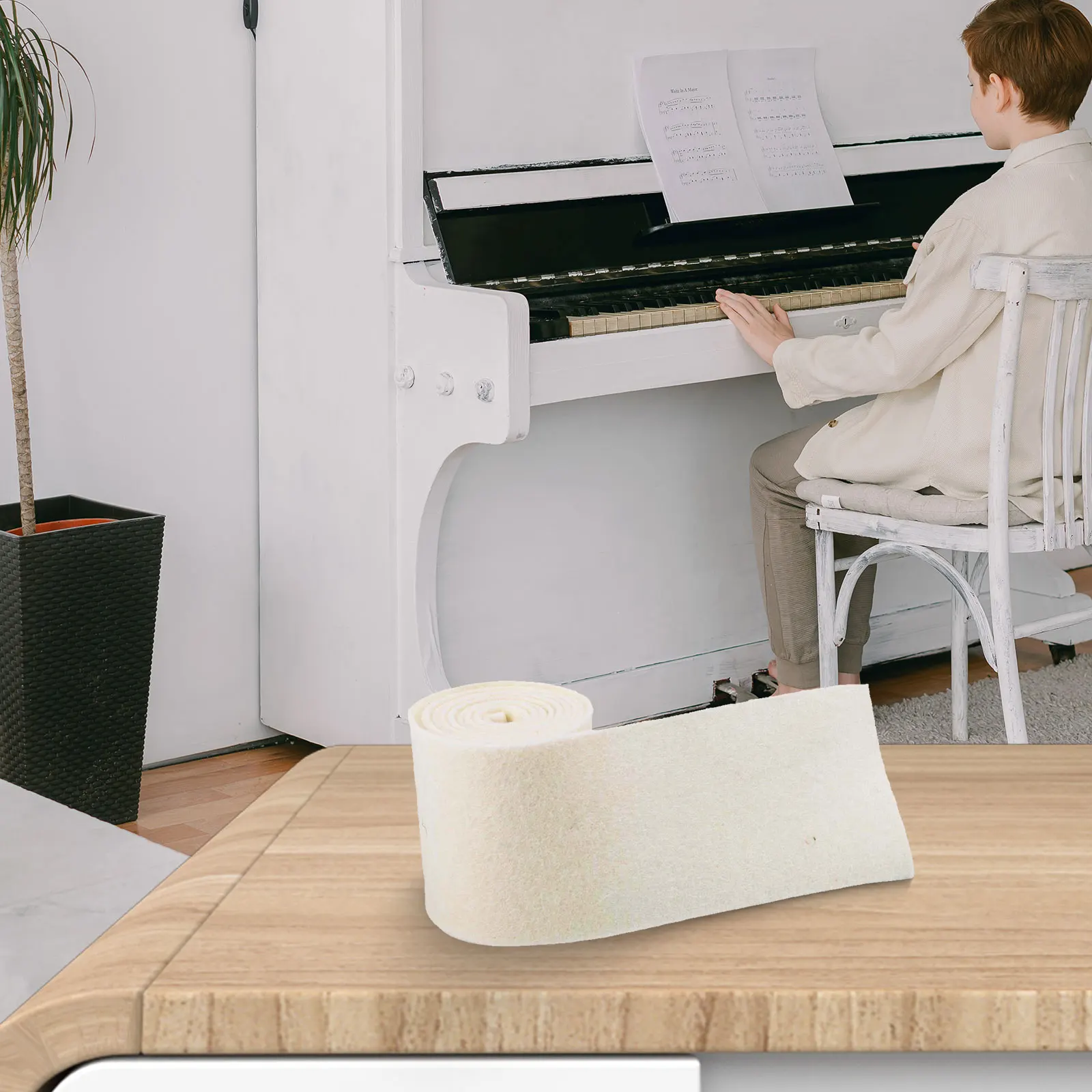 

Piano Repair Replacement Parts Beige Felt Grand Piano Damper Felt Piano Muffler Felt Tuning Tool None Practical